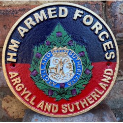 Cast Iron Wall sign - Argyll and Sutherland 24cm x 24cm