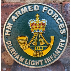 Cast Iron Wall sign - Durham Light Infantry 24cm x 24cm