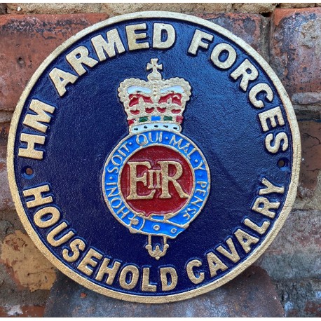 Cast Iron Wall sign - Household Cavalry 24cm x 24cm