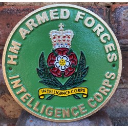 Cast Iron Wall sign - Intelligence Corps 24cm x 24cm