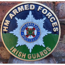 Cast Iron Wall sign - Irish Guards 24cm x 24cm