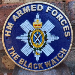 Cast Iron Wall sign - The Black Watch 24cm x 24cm