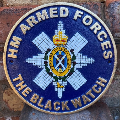 Cast Iron Wall sign - The Black Watch 24cm x 24cm