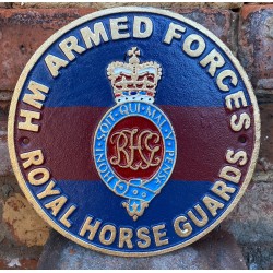 Cast Iron Wall sign - Royal Horse Guards 24cm x 24cm