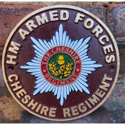 Cast Iron Wall sign - Cheshire Regiment 24cm x 24cm