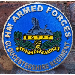 Cast Iron Wall sign - Gloucestershire Regiment 24cm x 24cm