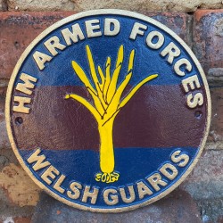 Cast Iron Wall sign - Welsh Guards 24cm x 24cm