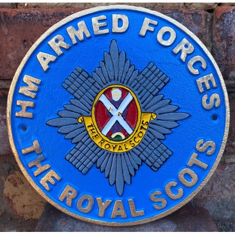 Cast Iron Wall sign - The Royal Scots 24cm x 24cm