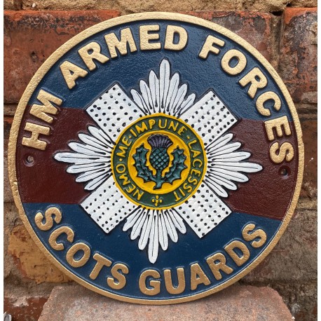Cast Iron Wall sign - Scots Guards 24cm x 24cm