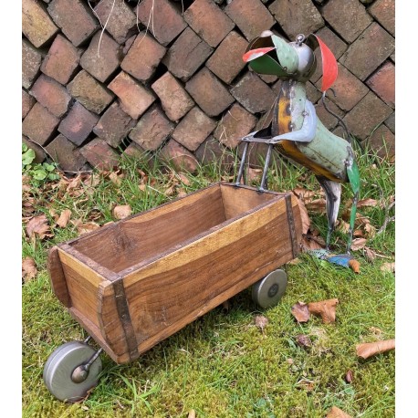 Dog Wheelbarrow Brick Mould - Wood & Metal