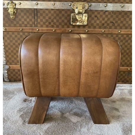 Genuine Leather Stool Pommel Horse Style