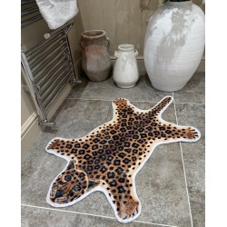Leopard Faux Fur Animal Print Rug