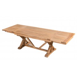 Reclaimed Elm Solid Wood Dining Table - Extends from 200cm to 260cm or 320cm