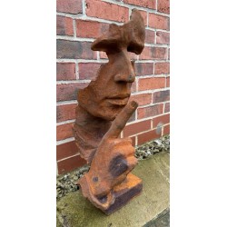'Silence' - Abstract Contemporary Sculpture - Cast Iron Outdoor Garden - 60cm