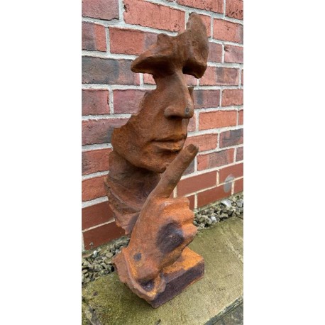 'Silence' - Abstract Contemporary Sculpture - Cast Iron Outdoor Garden - 60cm