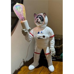 French Bulldog Spaceman - Table / Desk Lamp - Height 46cm - Quirky Light