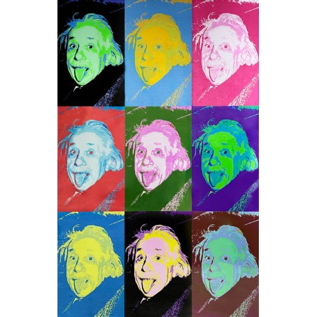 'Einstein Pop Art' - Aluminium Artwork - 70cm x 110cm