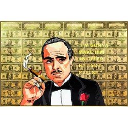 'I'm Gonna make him an Offer' - Framed Canvas Artwork - 120cm x 80cm