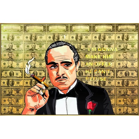 'I'm Gonna make him an Offer' - Framed Canvas Artwork - 120cm x 80cm