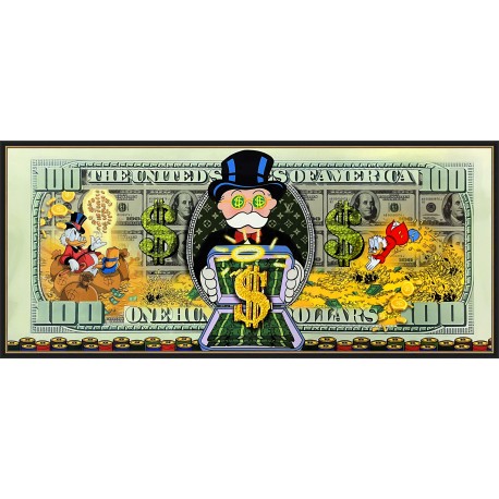 '$100 Money Men' - Framed Artwork - 160cm x 70cm