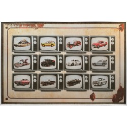 'Cars of the Screen' - Aluminium Artwork - 120cm x 80cm