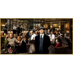 'Iconic Gangsters' - Framed Glass Artwork - 160cm x 80cm