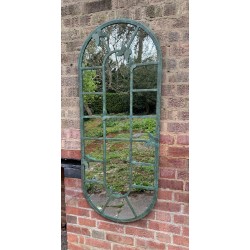 Large Oval Green Mirror - Garden or Indoor - Wrought Iron - 150cm x 60cm