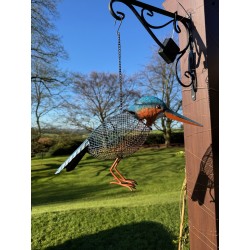 Bird Feeder in the form of a Kingfisher - Garden Hanging with Chain