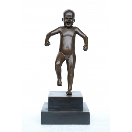 Bronze Modern Art Sculpture - The Crying Baby - Frogner Park, Oslo, Norway