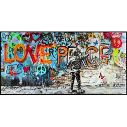 Love / Peace Wall Art 120cm x 60cm