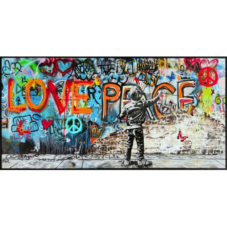 Love / Peace Wall Art 120cm x 60cm
