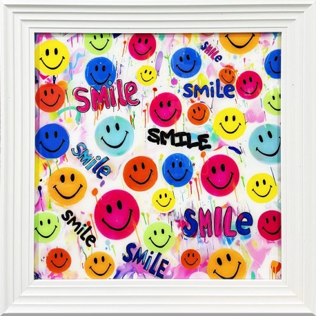 Smiley Faces Wall Art 80cm x 80cm