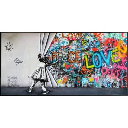 Peace / Love Wall Art - 120cm x 60cm
