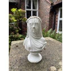 Veiled Bride Lady Contemporary Sculpture Cast Iron Indoor Outdoor Garden Statue