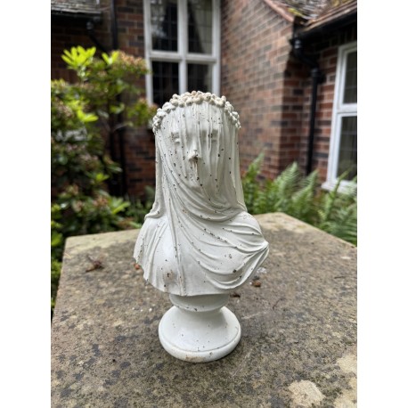Veiled Bride Lady Contemporary Sculpture Cast Iron Indoor Outdoor Garden Statue