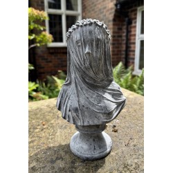 Veiled Bride Lady Contemporary Sculpture Cast Iron Indoor Outdoor Garden Statue