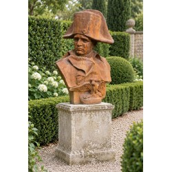 Large Cast Iron Bust of Napoleon Bonaparte - Heavy - 90cm High - Garden / Indoor