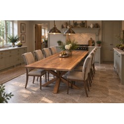 Dining Table - 240cm x 100cm - Live Edge - Solid Acacia Wood - Seats 8-10