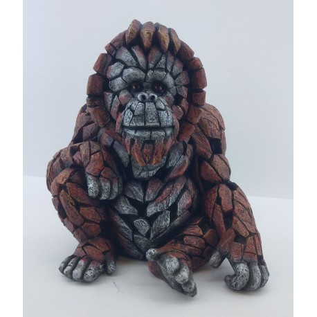 Large Orangutan Figure - Resin Edge Modern Style Sculpture